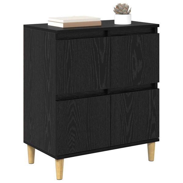 vidaXL Sideboard Schwarz Eichen-Optik 60 x 35 x 70 cm Holzwerkstoff