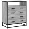 vidaXL Schubladenschrank Grau Sonoma 70x41x83,5 cm Holzwerkstoff