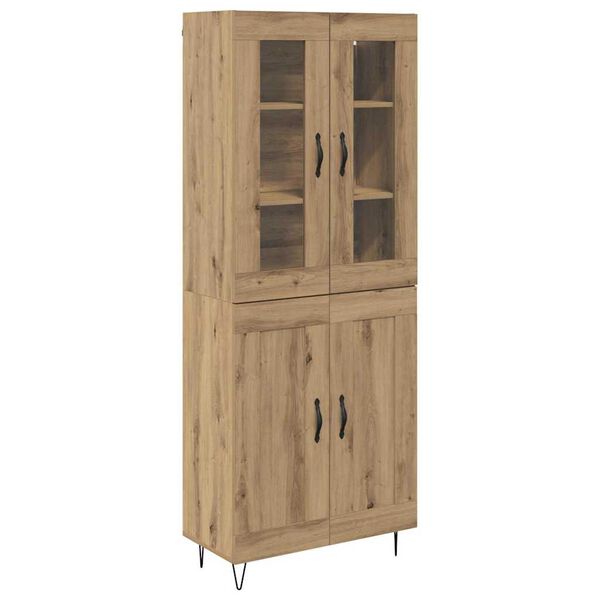 vidaXL Highboard Artisan-Eiche 69,5 x 34 x 90 cm Holzwerkstoff