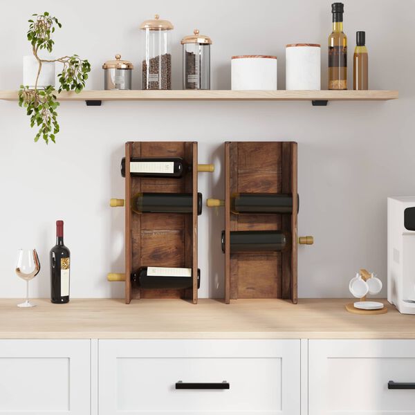 vidaXL Regal Braun 24 x 13 x 54 cm Massives Mahagoni Holz