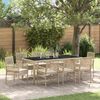 vidaXL Garten Essgruppe 9 pcs Beige Poly-Rattan