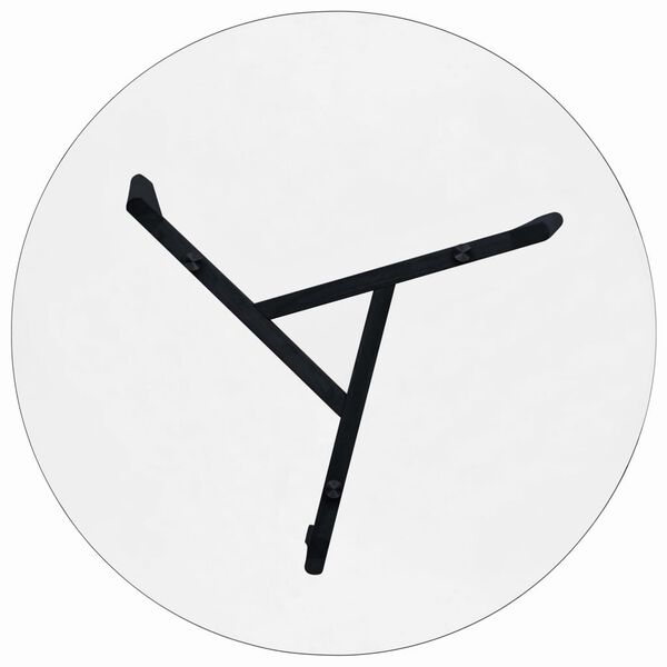 vidaXL Esstisch Transparent 80 cm Hartglas