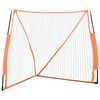 vidaXL Baseball-Netz Tragbar Orange Schwarz 183x182x183 cm Stahl