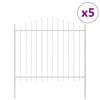 vidaXL Gartenzaun WOERDEN 5 stk. 170 x 165 cm Wei&szlig;