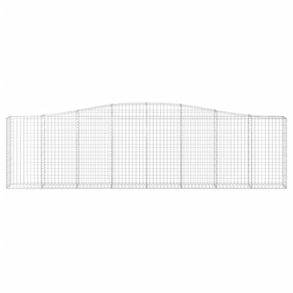 vidaXL Gabionen mit Hochbogen 2 Stk. 400x30x100/120cm Verzinktes Eisen