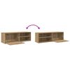 vidaXL TV-Schrank Artisan-Eiche 120x34x37 cm Holzwerkstoff