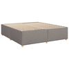 vidaXL Boxspringbett mit Matratze Taupe 180x200 cm Stoff
