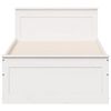 vidaXL Massivholzbett ohne Matratze mit Kopfteil Weiß 75x190 cm