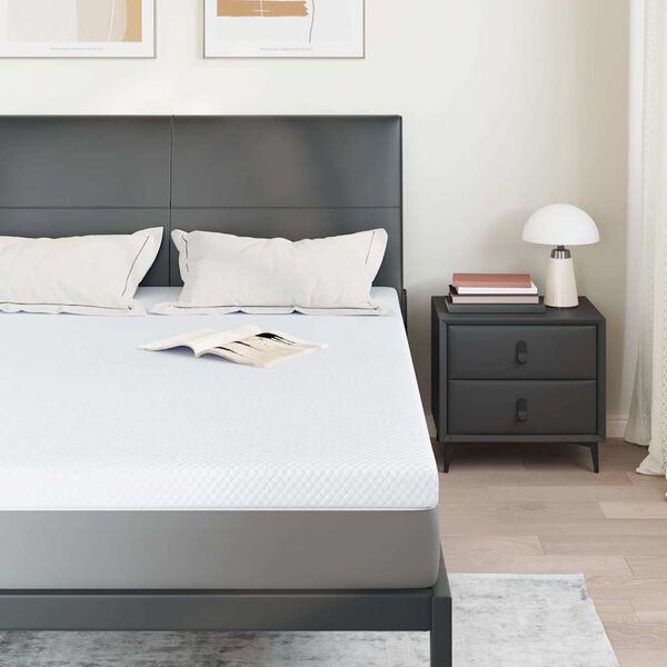 vidaXL Matratzenauflage Wei&szlig; 160 x 200 cm Jacquard Stoff