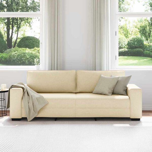 vidaXL 3-Sitzer-Sofa Creme 180 cm Stoff