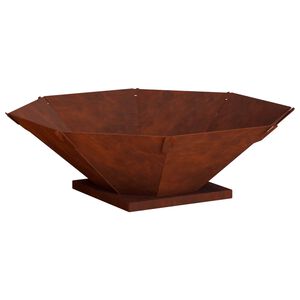 vidaXL Feuerstelle Rostoptik 70,5 x 70,5 x 21,5 cm Wetterfeststahl