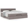vidaXL Ottoman-Bett mit Matratze Taupe 180x200 cm Stoff