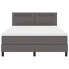 vidaXL Boxspringbett mit Matratze Grau 160 x 200 cm Kunstleder