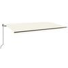 vidaXL Automatische Markise mit LED & Windsensor 600x350 cm Creme