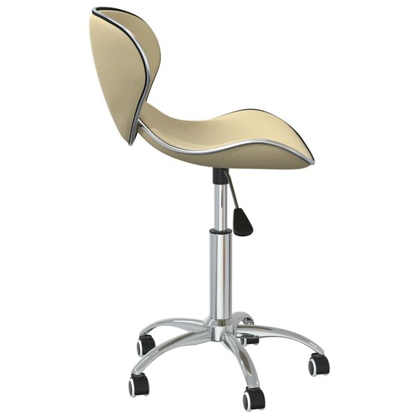 vidaXL Esszimmerstühle 4 Stk. Drehbar Creme Kunstleder