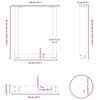 vidaXL Couchtischbeine U-Form 2 Stk. Naturstahl 38x(42-43) cm Stahl