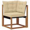 vidaXL Outdoor-Sofagarnitur mit Kissen 10 pcs Natur und Beige