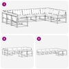 vidaXL Outdoor-Sofagarnitur mit Kissen 9 pcs Nat&uuml;rlich und Hellgrau