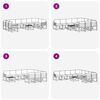 vidaXL Outdoor-Sofagarnitur mit Kissen 11 pcs Natur und Creme