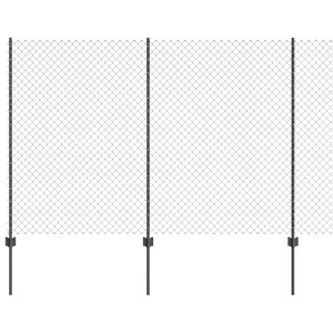 vidaXL Kettenzaun mit Pfosten 10 x 1,5 m (B x H)