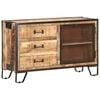 vidaXL Sideboard 100&times;31&times;60 cm Raues Mango-Massivholz