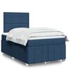 vidaXL Boxspringbett mit Matratze Blau 120x200 cm Stoff
