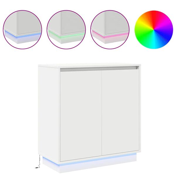 vidaXL Sideboard mit Regal Weiß 71 x 34,5 x 75 cm Holzwerkstoff