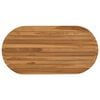 vidaXL Tischplatte 90 x 45 x 3,5 cm Oval Massives Teakholz Natur