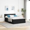 vidaXL Ottoman-Bett mit Matratze Schwarz 140x190 cm Stoff