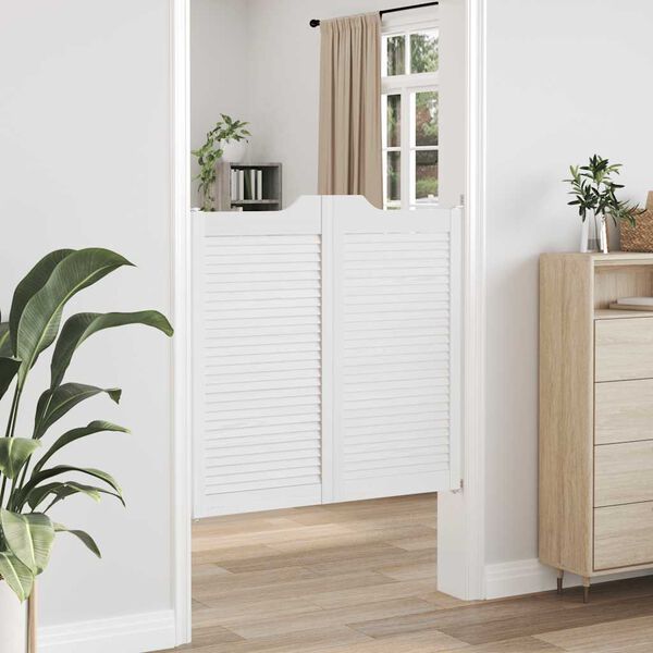 vidaXL Schwingt&uuml;ren Lamellen-Design 2-Paar Wei&szlig; 100x100 cm