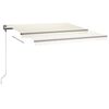 vidaXL Markise Manuell Einziehbar mit LED 400x300 cm Creme
