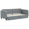 vidaXL Tagesbett Ausziehbar mit Schubladen Hellgrau 80x200 cm Stoff