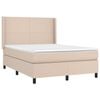 vidaXL Boxspringbett mit Matratze & LED Cappuccino-Braun 140x190cm