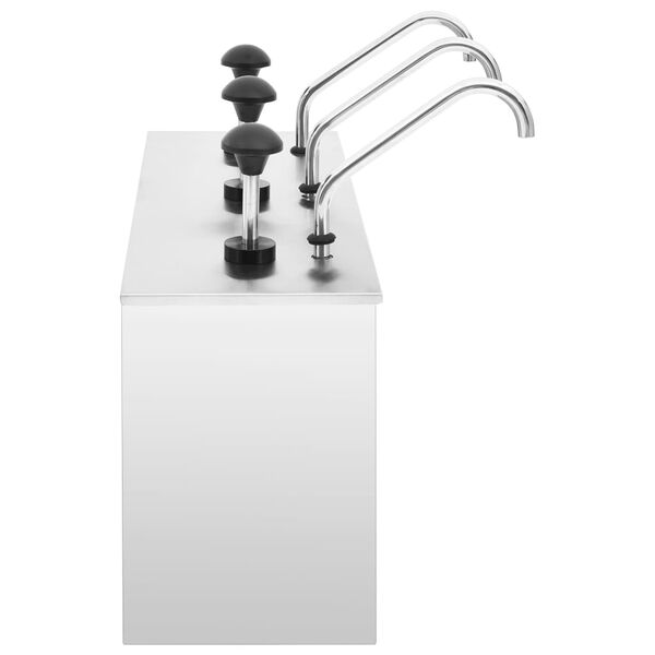 vidaXL Saucen-Spender Edelstahl 3 x 3,5 L