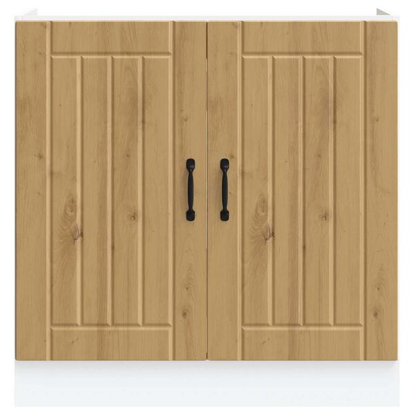 vidaXL Sp&uuml;lenunterschrank Lucca Artisan-Eiche Holzwerkstoff