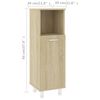 vidaXL Badezimmerschrank Sonoma-Eiche 30x30x95 cm Holzwerkstoff