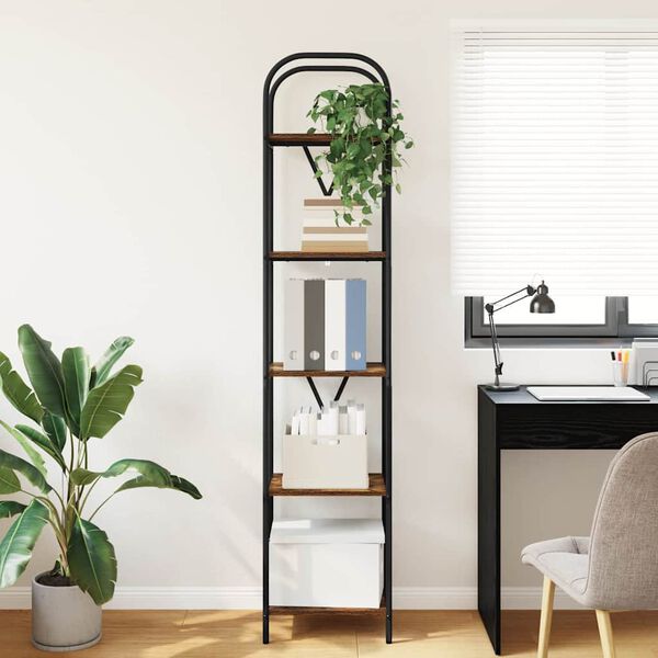 vidaXL B&uuml;cherregal Ger&auml;ucherte Eiche 40 x 30 x 183 cm Holzwerkstoff