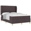 vidaXL Boxspringbett mit Matratze Dunkelgrau 90x190 cm Dunkelbraun