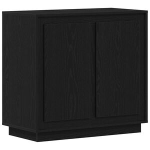 vidaXL Sideboard Schwarz Eichen-Optik 80 x 40 x 75 cm Holzwerkstoff