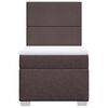 vidaXL Boxspringbett mit Matratze Dunkelbraun 100x200 cm Stoff