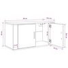 vidaXL Wandmontiertes TV-Regal Schwarz Eichen-Optik 80 x 34,5 x 40 cm