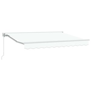 vidaXL Manuell einziehbare Markise Wei&szlig; 3 x 2,5 m