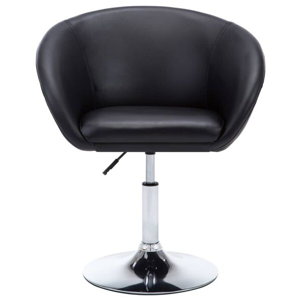 vidaXL Esszimmerstühle 2 Stk. Drehbar Schwarz Kunstleder