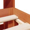 vidaXL Massivholzbett mit Regal ohne Matratze Wachsbraun 140x200 cm