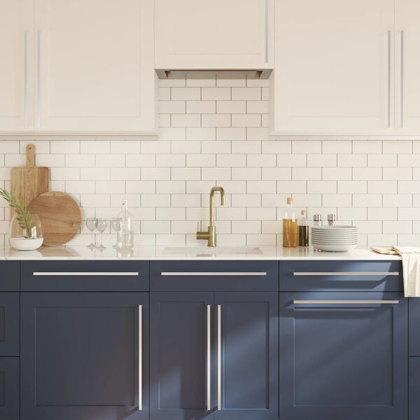 vidaXL M&ouml;belgriffe 20 Stk. Silbern 480 mm Edelstahl