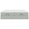 vidaXL Ottoman-Bett mit Matratzen Hellgrau 200x200 cm Samt