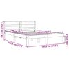 vidaXL Massivholzbett ohne Matratze Wachsbraun 140x190 cm Kiefernholz