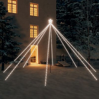 vidaXL Weihnachtsbaum-Lichterketten Indoor Outdoor 800 LED Kaltweiß 5m