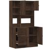 vidaXL K&uuml;chenschrank Braun Eichen-Optik 95x50x180 cm Holzwerkstoff