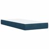 vidaXL Boxspringbett mit Matratze Blau 100x200 cm Samt